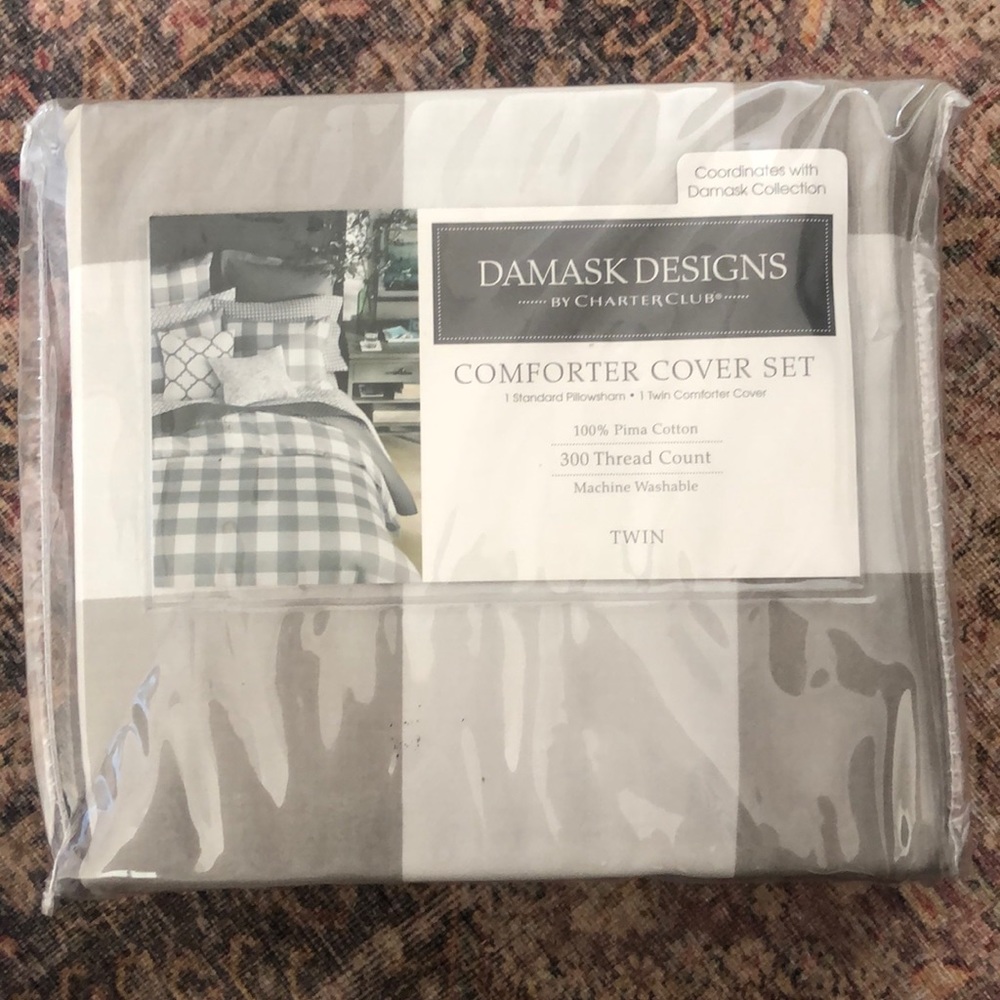 CharterClub comforter cover set with pillow sham